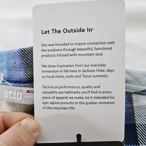 STIO | Hutkeeper Misty Cloud Plaid flannel pocket button up shirt - Picture 10 of 12